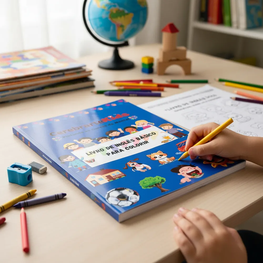 CerebrarteKids: Inglês Básico Para Colorir - Imagem 3