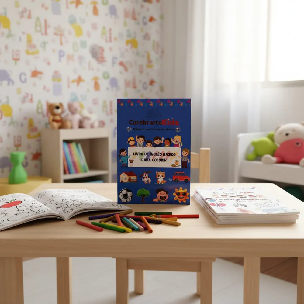 CerebrarteKids: Inglês Básico Para Colorir - Imagem 4