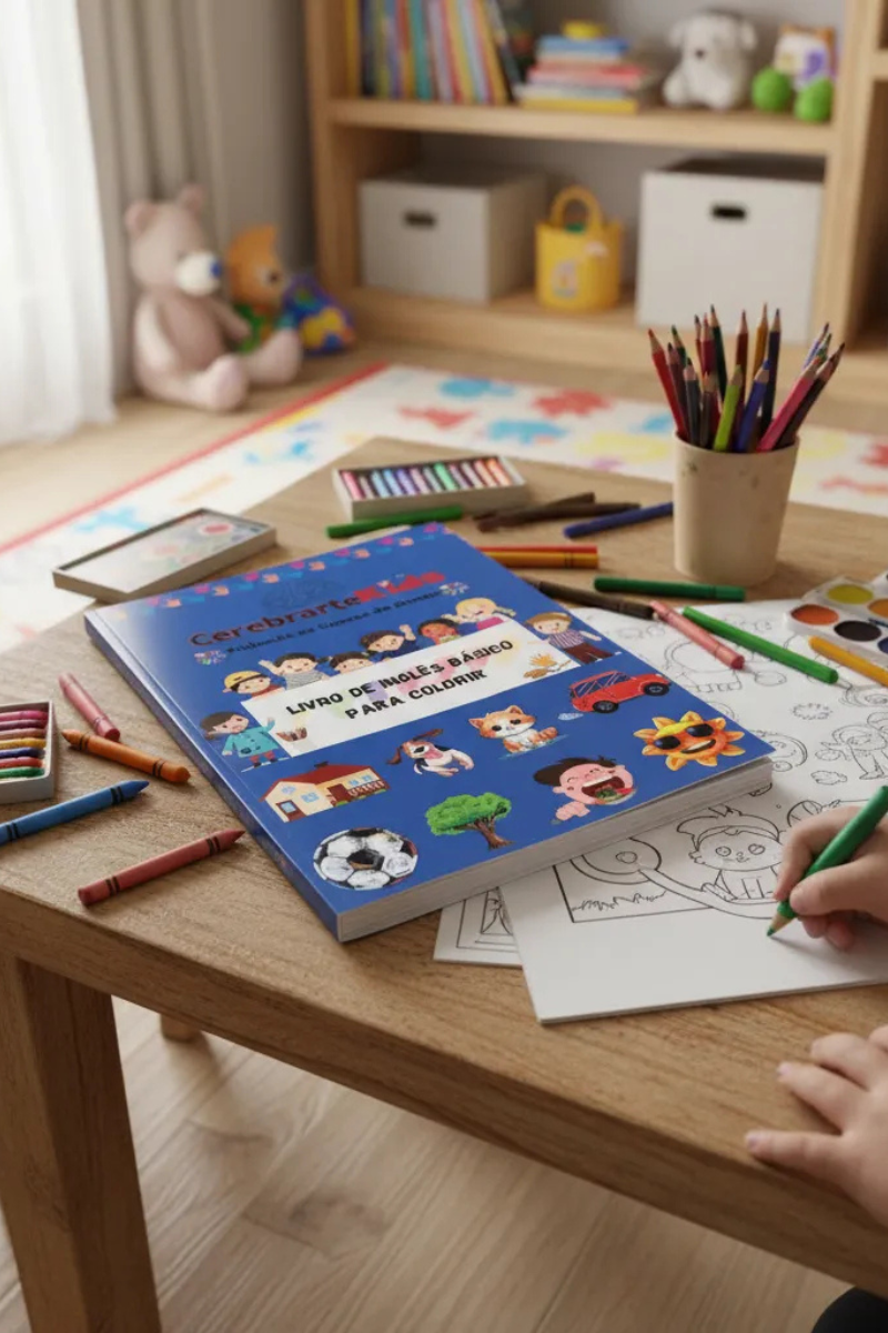 CerebrarteKids: Inglês Básico Para Colorir